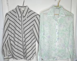 The Villager Floral Blouse and Casual Corner Striped Blouse