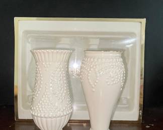 Lenox "Vine & Leaf" Vase Set