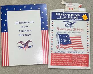 Bennington 76 Flag and "40 Documents of our American Heritage" Booklet