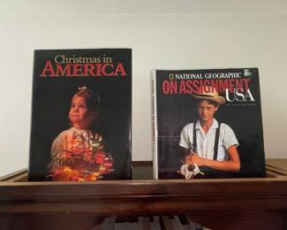 Christmas in America by David Elliot Cohen and National Geographic On Assignment USA by Priit Vesilind Books