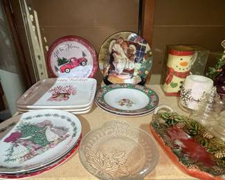 Certified International Christmas Decorative Plates and Bowls