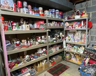 Assorted Christmas and Valentine's Day Decorations