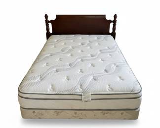 Wooden Bed Frame with Mattress