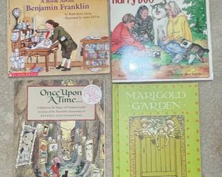 Collection of Children's Books: A Book About Benjamin Franklin, Loving a Happy Dog, Once Upon a Time..., Marigold Garden
