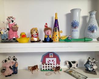 Farm Animal Figurines and Vases