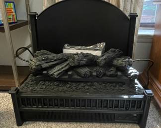 Pleasant Hearth Electric Log Set with Fireback