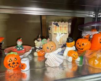 Vintage Ceramic Halloween Figurines and Decorations