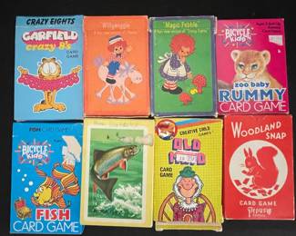 Vintage Children's Card Games Collection