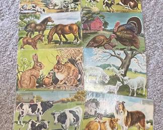 Vintage Farm Animal Chromolithograph Prints