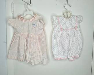 Baby Dress and Bubble Romper Set with Butterfly and Floral Embroidery