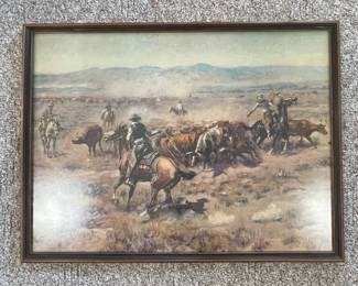 Charles Marion Russell "The Stampede" Print