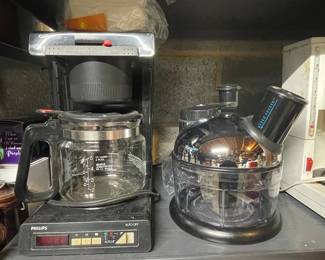 Philips Cafe Classic Coffee Maker and Cuisinart Speed Feeder Food Processor