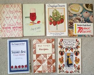 Collection of Vintage Cookbooks and Recipe Booklets