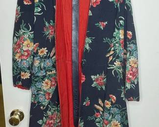 Vintage Floral Print Kimono Robe