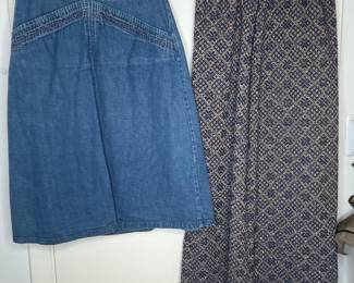 JCPenney Fashions Denim Skirt and Fritzi of California Patterned Skirt