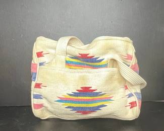 Southwestern Kilim Print Tote Bag Vtg