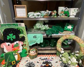 St. Patrick's Day and Halloween Decorations Lot