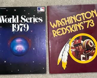 1979 World Series Official Program and 1973 Washington Redskins Program