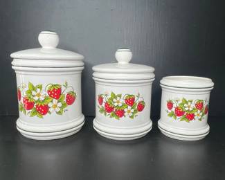 Strawberry Ceramic Canister Set