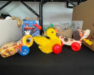 Vintage Fisher-Price Little Snoopy Dog and Duck Pull Toys
