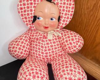 Vintage Baby Doll with Snowflake Outfit