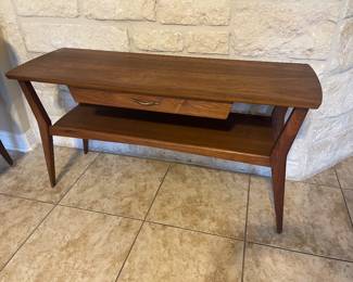 mersman signed solid wood - mid century table rare find