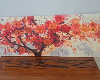 Rectangular Floral Art on canvas