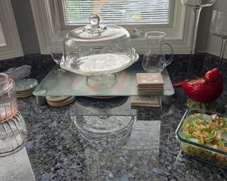 Cake Plate, Vintage Biscuit Har, More