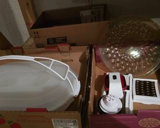 Pie Container, Glassware, Veggie Cutter