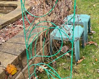 Metal Yard Art and Tables