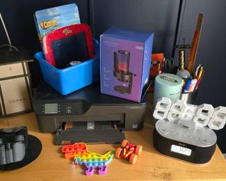 Office ad Art and Binoculars