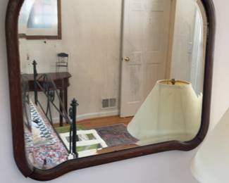 Vintage Ornate Wood Framed Arch Mirror