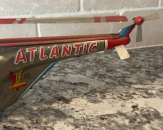 Vintage Momoya "Atlantic H-5" tin litho helicopter toy