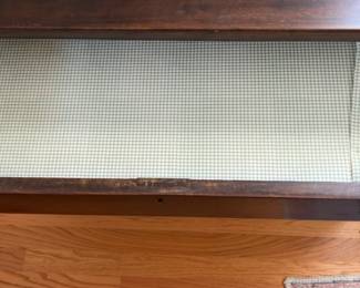 Antique Dark Wood Three-Drawer Commode with Spiral Handles