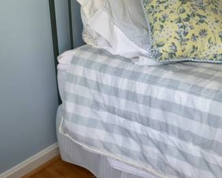 Traditional Teal Metal Twin Bed Frame