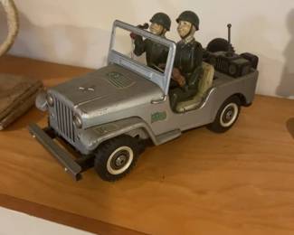 Nomura Battery Operated Military Jeep - 1960s