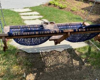 Double Porch Swing with Center Table