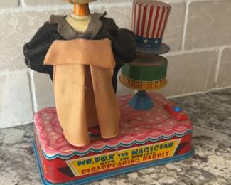 Vintage Mr. Fox The Magician Tin Battery Operated Toy