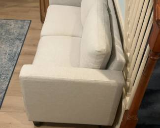 Modern Light Gray Upholstered Loveseat
