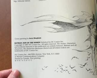 Batman: Son of the Demon Graphic Novel by Mike W. Barr and Jerry Bingham First Printing