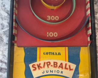 Gotham Skip-Ball Junior 1930s Tin Litho Game