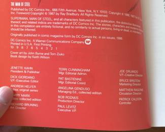 The Man of Steel Graphic Novel by John Byrne & Dick Giordano First Printing