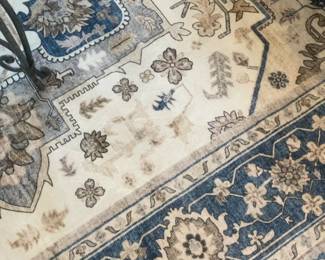 Vintage Hand-Drawn Floral Rug
