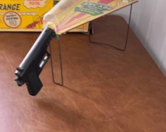 Vintage Louis Marx Arcade Shooting Range Game with Automatic Pistol