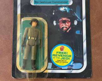 Vintage Star Wars Star Destroyer Commander Action Figure Empire Strikes Back Card