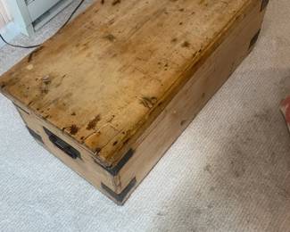 Rustic Antique Wooden Storage Chest