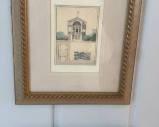 Framed Architectural Sketch Print