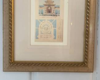 Framed Architectural Garden Design Print