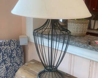 Industrial Wire Cage Table Lamp Base
