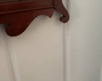 Chippendale Style Mahogany Wall Mirror with Broken Pediment